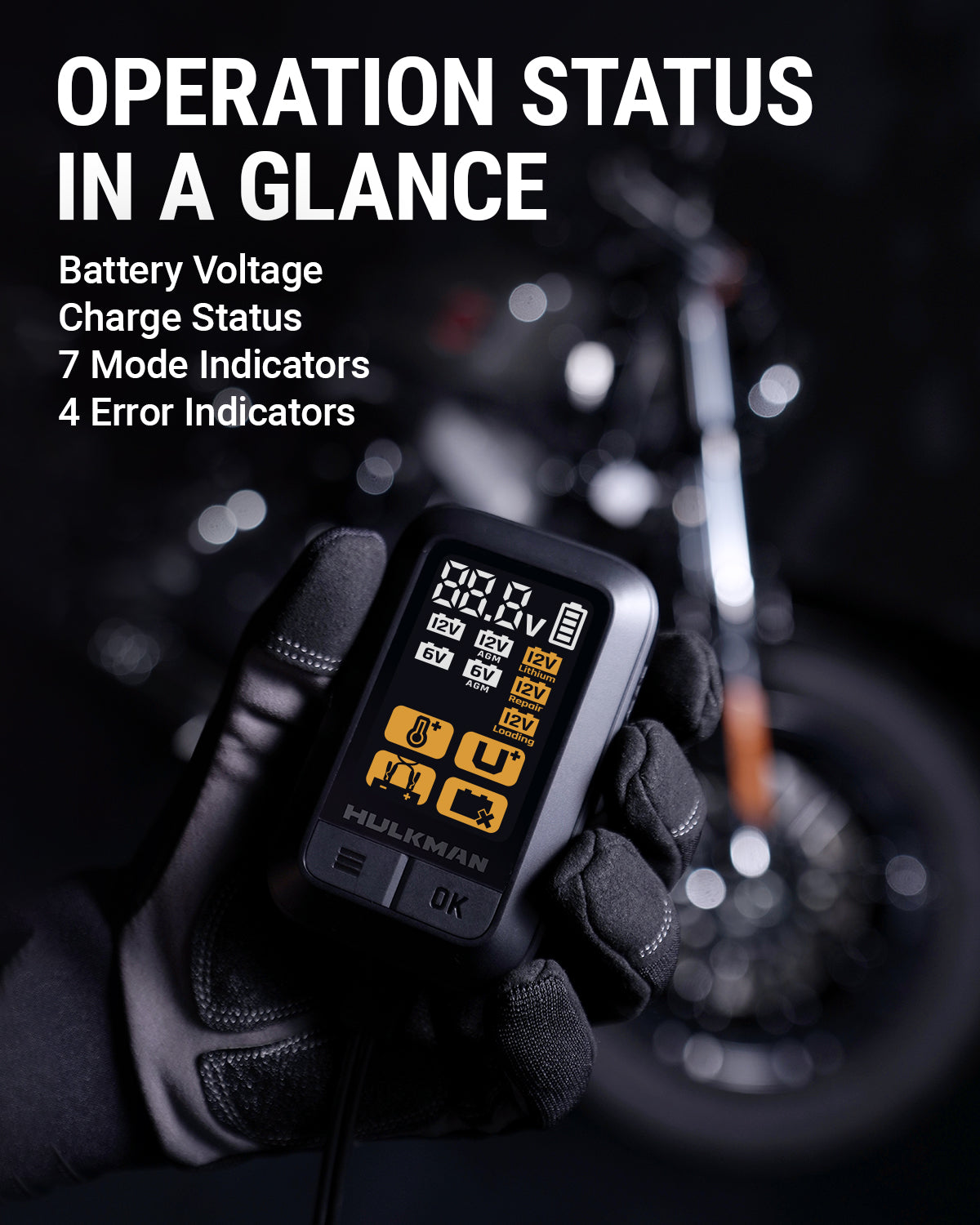Sigma 1 Guard Series – 1A 6V/12V Smart Battery Charger & Maintainer, Automatic Trickle Charger with Intelligent Charging and Desulfation for Cars, Motorcycles & ATVs