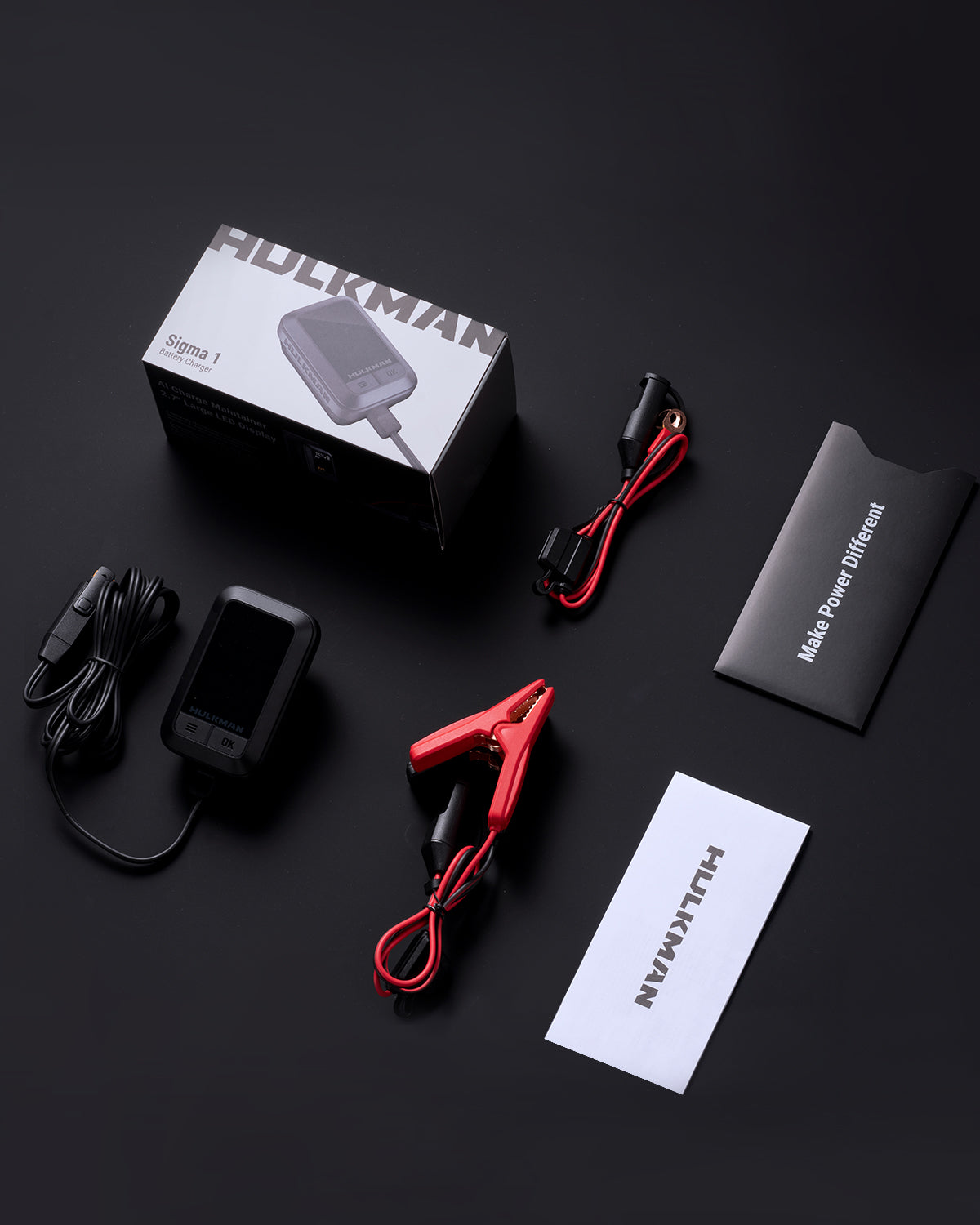 Sigma 1 Guard Series – 1A 6V/12V Smart Battery Charger & Maintainer, Automatic Trickle Charger with Intelligent Charging and Desulfation for Cars, Motorcycles & ATVs