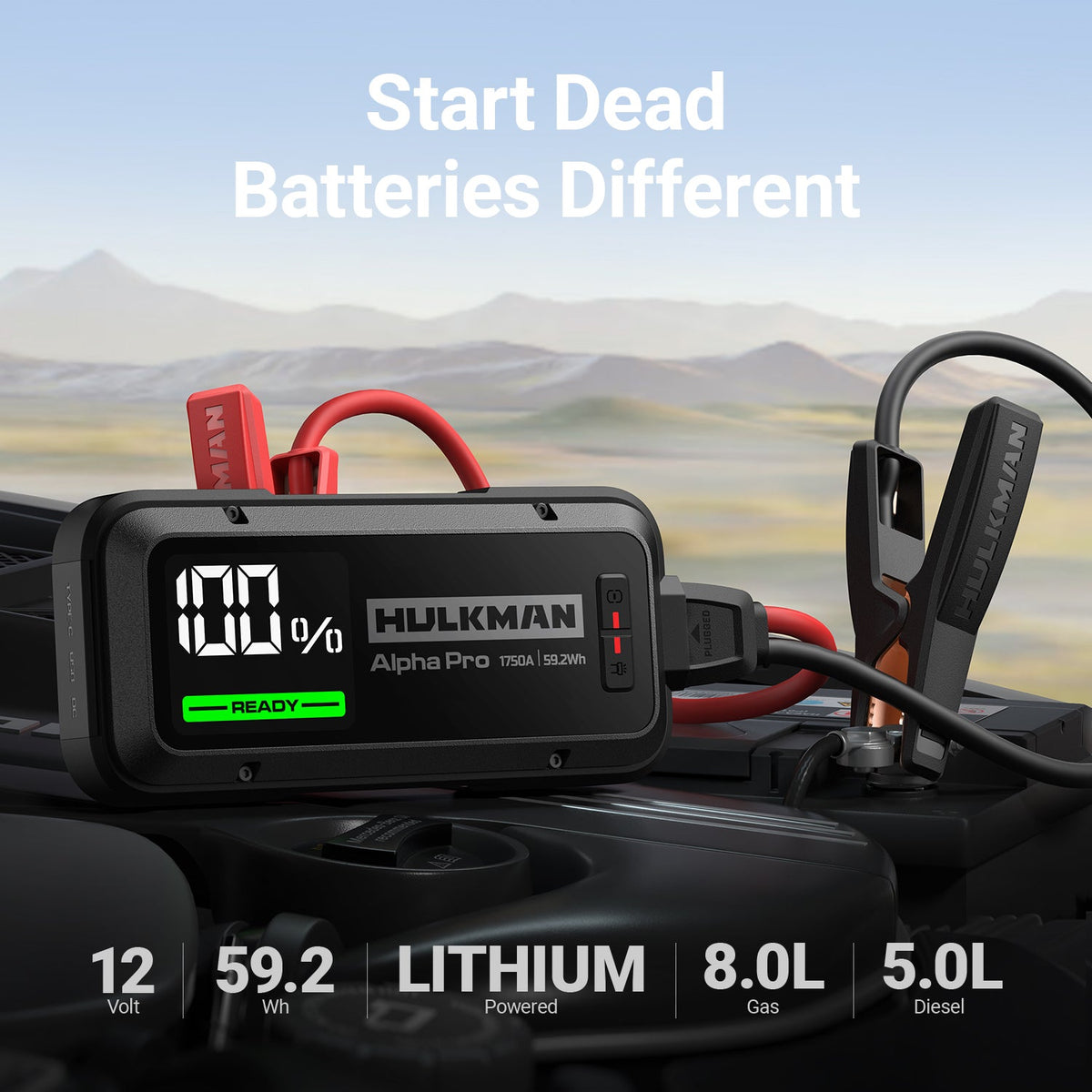 Alpha Pro City Series 1750A Smart Jump Starter for Full-Size SUVs & Pickups